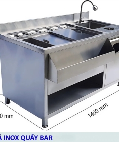 "Lột Xác" Không Gian Pha Chế Với Quầy Bar Inox 304: Sang Trọng, Chuyên Nghiệp, Thu Hút Mọi Ánh Nhìn