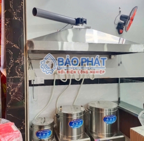 Nồi Nấu Cháo Lòng 50 Lít Bảo Phát: Inox 304 Dày Dặn, Van Xả Cháo Lớn Vệ Sinh Tiện Lợi