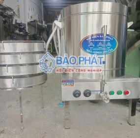 Nồi Hấp Bánh Bèo 4 Vỉ Inox 304 Bảo Phát: Cấp Nước Ngoài Thân Nồi, Tiết Kiệm 35% Điện Năng