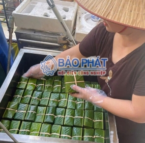 Nồi Nấu Bánh Chưng Bánh Tét 300L Bảo Phát: Chứa 100 - 150 Bánh/Mẻ, Không Cần Thức Đêm Canh Lửa