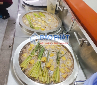 Đột Phá Thiết Kế Bếp Nhà Hàng: Nồi Vuông Liền Bệ Lòng Tròn Bảo Phát - Tối Ưu Tốc Độ, Siêu Tiết Kiệm Điện